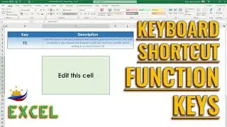 Excel Keyboard Shortcut Function Keys