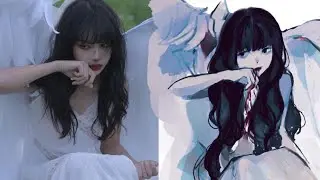 REAL-TIME sketch with me (silent) 1111 starving angel