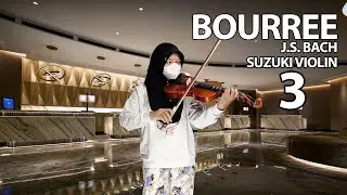 Bourree Violin Suzuki Book 3 J.S Bach With Piano Accompaniment
