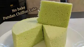 #Steam #Pandan Chiffon Cake (No bake & Super soft) #免烤蒸班蘭戚風蛋糕 超松軟配方