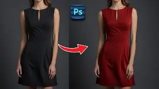 How to change black dress color   Adobe Photoshop Tutorial