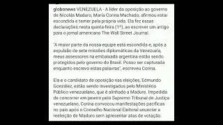 Principal opositora do governo da Venezuela diz que está escondida e que teme pela vida