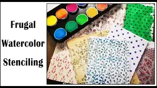 How to use watercolors for paper stenciling - Starving Emma