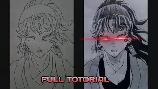 How To Draw Yoriichi Tsugikuni - [Kimetsu no Yaiba] ✨ With Full Totorial 😍 |Demon Slayer|😈