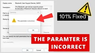 The Parameter is Incorrect in windows 11/10  | How to Fix Parameter Incorrect Bluetooth ✅