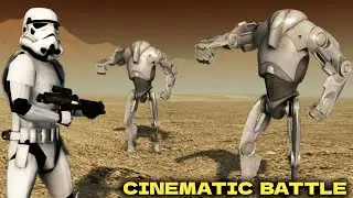 GALACTIC EMPIRE vs BATTLE DROIDS - Cinematic Battle | Men of War: STAR WARS Mod