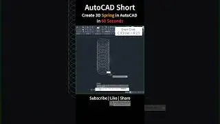 Create 3D Spring in Autocad in 60 Seconds | AutoCAD Exercise 14 | 