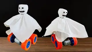👋 Manualidades Halloween 🎃 Robot carrito fantasma 