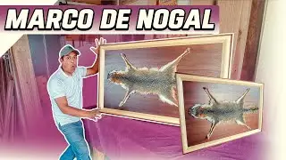 Marco de Nogal y Caoba Blanca Excelente  combinación #elmueblemoderno