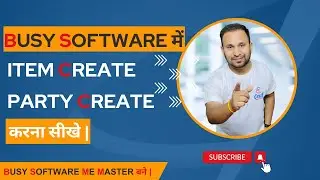 How to create Item &  account during Bill entry in busy software | Busy software learn in hindi