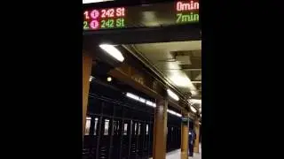 NYC Subway arrival announcement on platform