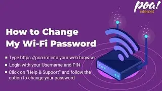 Poa Internet ,change WiFi password 2022