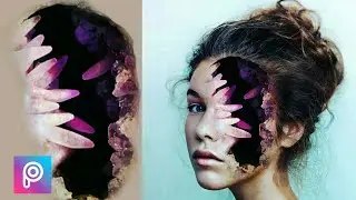 how to make A hole in the face |picsart