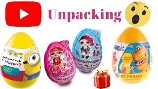 Unpacking Surprise eggs 