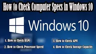 How to Check Computer Specs in Windows 10