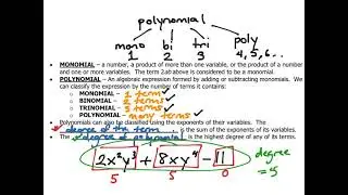 Lesson 2.3 - Polynomial Nomenclature