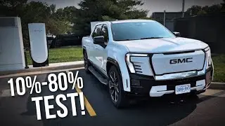 GMC Sierra EV Max Range | Tesla Supercharger Charging Test