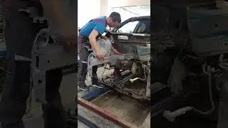 Замена неправильно приваренного лонжерона на Солярисе.