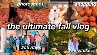 THE ULTIMATE FALL VLOG | buying pumpkins, pumpkin carving, fall photoshoot & fall walks! 🍁