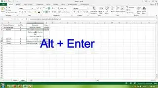 Use Line-Break in cell of Excel//How to break line in a single cell