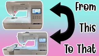 How to switch the Brother se1900 to embroidery machine  | Convert from sewing to embroidering