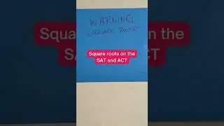 Quick tip in answering square roots for both ACT & SAT. Must watch! #shorts