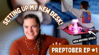 setting up my new writing space | assembling a standing desk, haul and walking pads [preptober ep 1]
