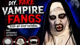 🧛‍♀️ DIY Fake Vampire Fangs Tutorial | Realistic Cosplay Teeth at Home.