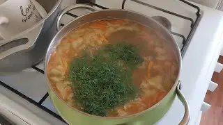 Куриный суп с жареной вермишелью и болгарским перцем😊