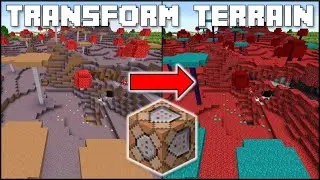 Minecraft - How To Transform Terrain With Commands FAST