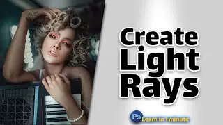 Create Light Rays in Portrait (in 1 minute) - Photoshop Tutorial #Shorts