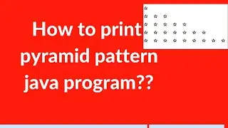 Pyramid pattern programs in java || pyramid star pattern programs in java