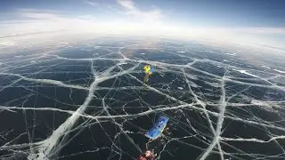 Crossing frozen Lake Baikal - March 2019 - Roberto & Olaf