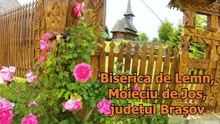 Moieciu de Jos,  județul Brașov, Biserica Nașterea Maicii Domnului, Romania 4K💙💛❤️