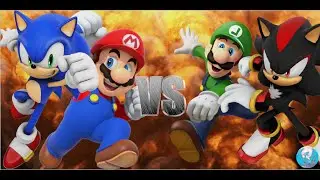 MUGEN - Request - Mario + Sonic VS Luigi + Shadow - See Description