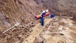 Подготовка к укладке дренажной трубы