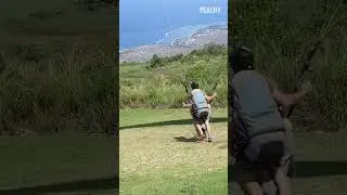 Hope the landing is smoother than the take-off... 🏃🪂😂 