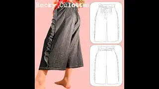 Rocky Culottes - PART 2 - Sewing Pattern Tutorial - Follow Along, PDF, SEW, ruffles, pleats & more!