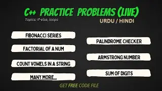 C++ 1.5 -  Important C++ Programs for Exam  ||   LEARN C++ PROGRAMMING LIVE   ||  URDU/HINDI