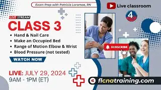 CNA Class 3 Livestream: CNA Skill Building: Hand & Nail Care, Bed Making & More! Live Class 🛏️💅