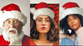Weihnachtsmütze aufsetzen: verformen und Schatten bauen