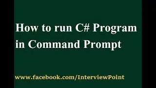 How to Run C# .Net Program in Command Prompt || How to run C# program in cmd
