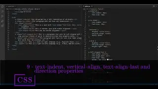 CSS 9 💻 text indent, vertical align, text align last, direction properties