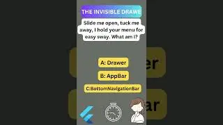 flutter riddle: The Invisible Drawer  #flutterdev #flutter #fluttertutorial