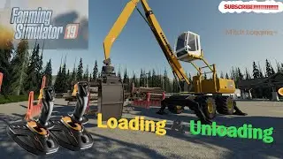 Loading & Unloading |Using Thrustmaster T.16000M Space Duo Joysticks | Farming Simualtor 2019 🪵