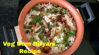 Hyderabadi Veg Dum Biryani at home, Restaurant Style Veg Dum Biryani
