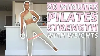 20 Min Pilates Strength Sculpt // Power Pilates with Weights, Full Body Pilates, Standing Pilates