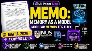 MEMO: Memory as a Model (May 2026)