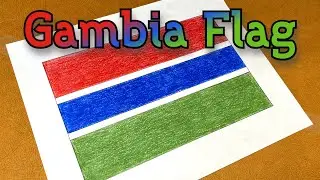 Gambia Flag Drawing 🇬🇲