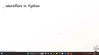 Identifiers & Keywords in Python